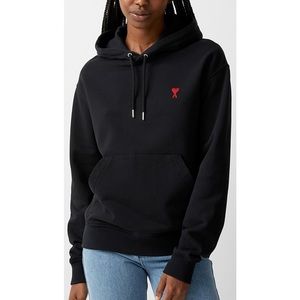 Ami de Coeur Black Organic Cotton Hoodie Made in Portugal